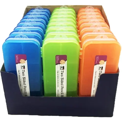 CLI Charles Leonard Double-Sided 5-Compartment Pencil Box