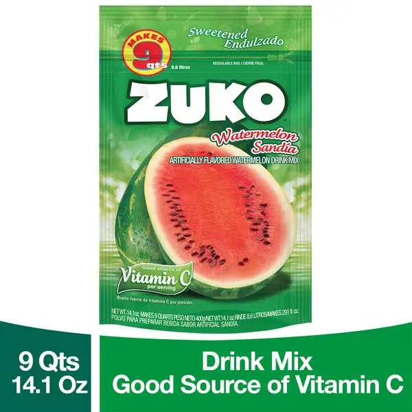 Zuko Watermelon Sandia Drink Mix 14.1 Oz