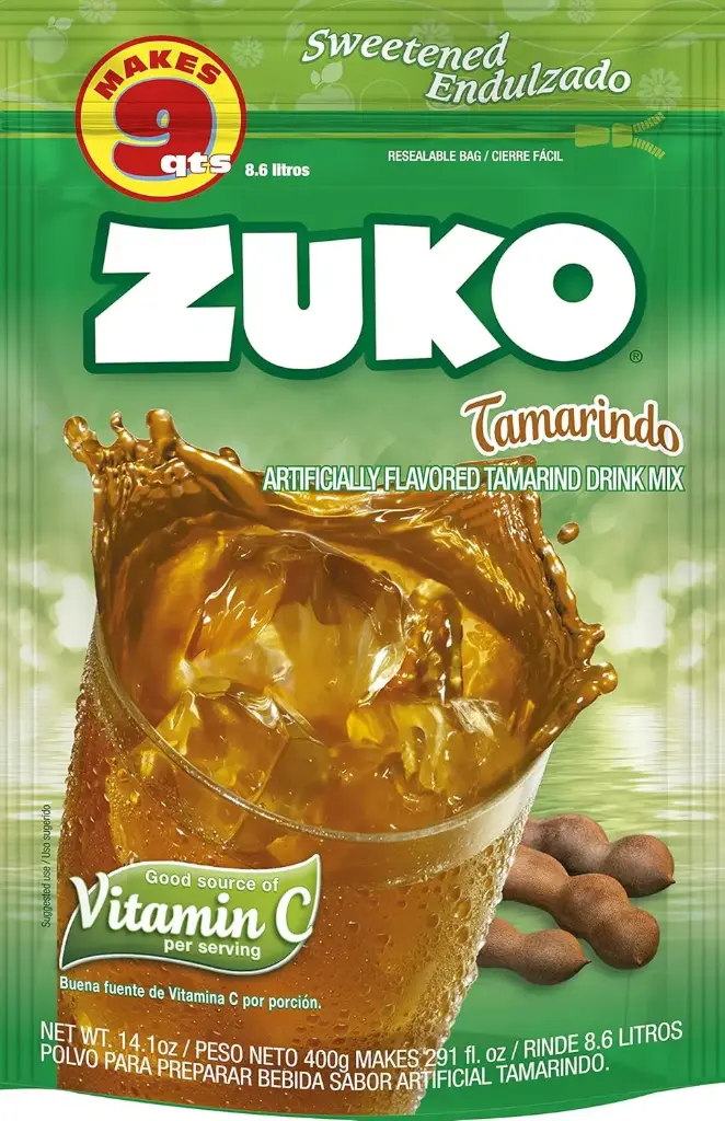 Zuko Tamarindo Instant Powder Drink | Family Pack | No Sugar Needed | Vitamin C | 14.1 Ounce