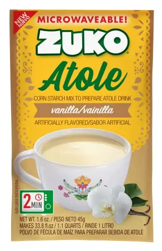 Zuko Atole Corn Starch Mix, Vanilla, 1.6 OZ