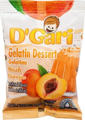 D Gari Gelatin Peach Water 4.2 Oz