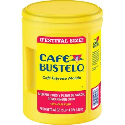 Cafe Bustelo Festival Size Dark Roast Ground Coffee Espresso (46 Ounce)