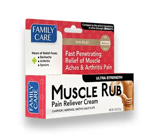 Family Care Muscle Rub Pain Relieving Cream 1.25oz