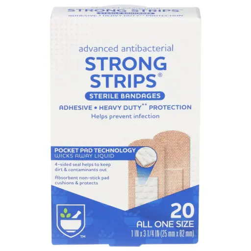 First Advanced Antibacterial Strong Strips, All One Size Bandages