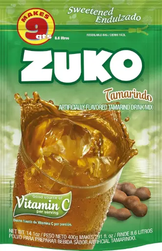 Zuko Tamarindo Instant Powder Drink | Family Pack | No Sugar Needed | Vitamin C | 14.1 Ounce