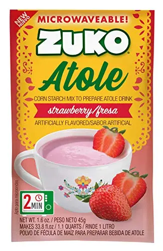 Zuko Atole Corn Starch Mix, Strawberry, 1.6 OZ