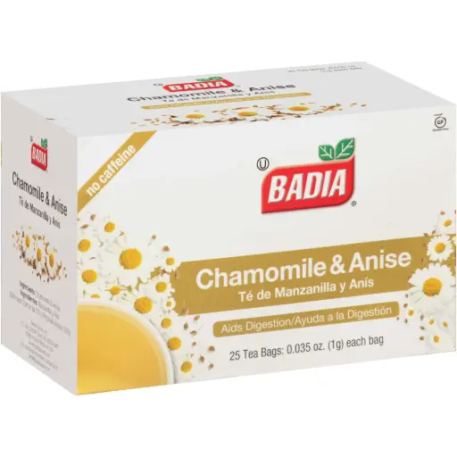 Badia Te De Manzanilla Y Anis (Chamomile&Anise Tea Bags), 25 CT