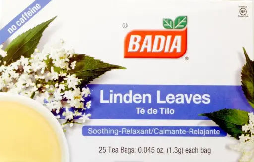 Badia Te De Tilo (Linden Leaves Tea Bags), 25 CT