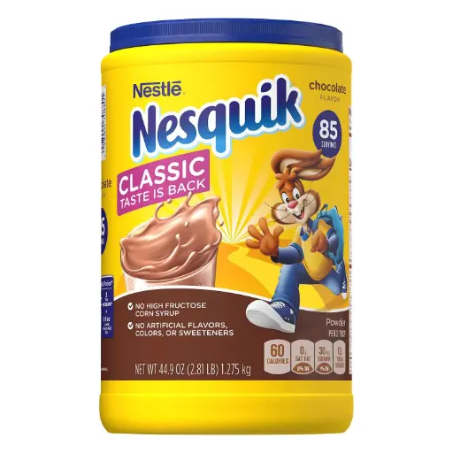 Nesquik Chocolate Flavored Powder Drink Mix 44.9 Oz Canister