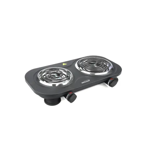 Brentwood TS-361BK 1500w Double Electric Burner, Black - Burner