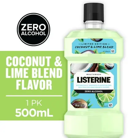 Listerine Zero Alcohol-Free Mouthwash Limited Edition Coconut Lime 500 mL